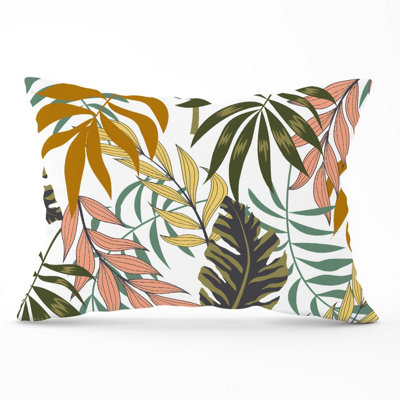 Warren Reed Designer Tropical Leaves Cushions X 48Cm 33Cm