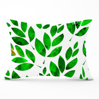 Warren Reed Designer Watercolor Abstract Leaves Cushions 33Cm X 48Cm from B&Q