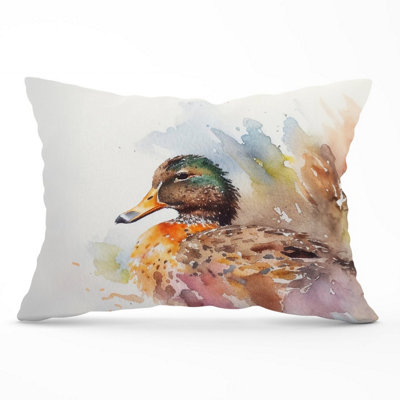 B&Q -  Mallard Watercolour Cushions 33Cm X 48Cm