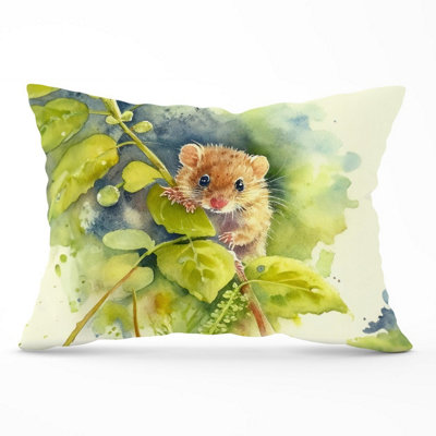Warren Reed Designer Dormouse Watercolour Cushions 33Cm X 48Cm from B&Q