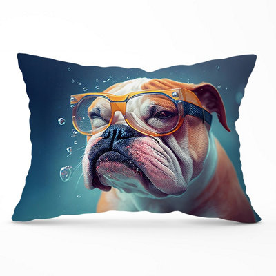 B&Q -  Bulldog Splashart Cushions 33Cm X 48Cm