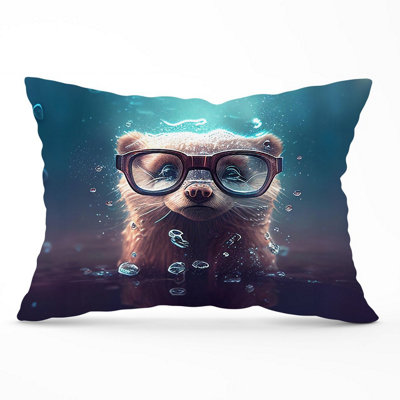 B&Q -  Ferret Splashart Water Cushions 33Cm X 48Cm