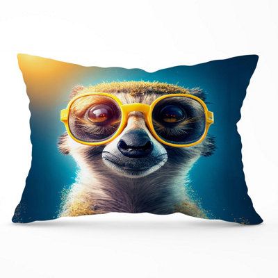 Warren Reed Designer Meerkat Splashart Cushions 33Cm X 48Cm from B&Q