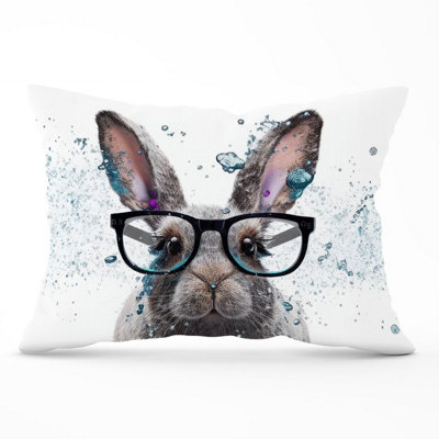 Warren Reed Designer Rabbit Splashart Cushions 33Cm X 48Cm from B&Q