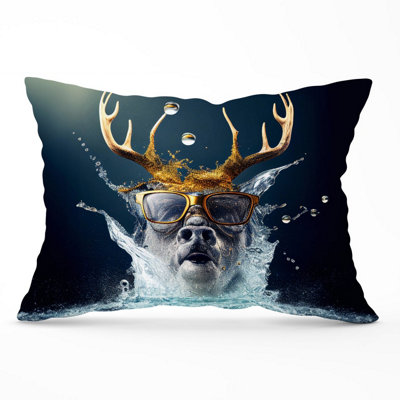 B&Q -  Stag Splashart Cushions 33Cm X 48Cm