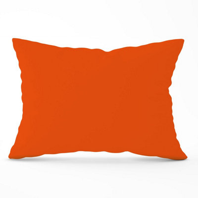 B&Q -  Flame Orange Cushions 33Cm X 48Cm