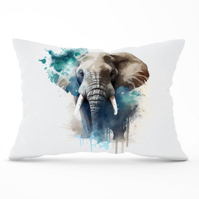 Warren Reed Designer Majestic Elephant Splashart Cushions 33Cm X 48Cm from B&Q