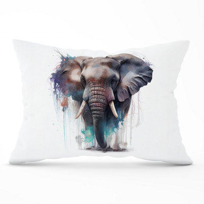 Warren Reed Designer Elephant Splashart Cushions 33Cm X 48Cm from B&Q
