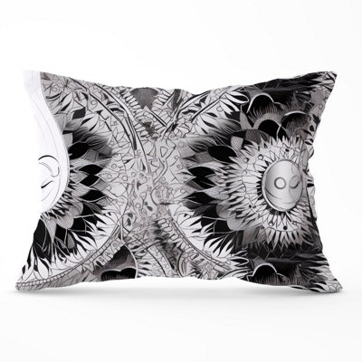 B&Q -  Abstract Moon And Sun Cushions 33Cm X 48Cm