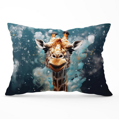 B&Q -  Splashart Giraffe Face Cushions 33Cm X 48Cm