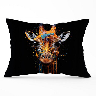 B&Q -  Giraffe Face Splashart Cushions 33Cm X 48Cm