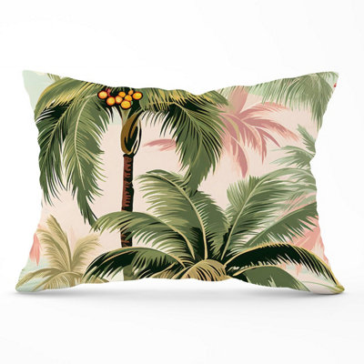 B&Q -  Palm Trees Pattern Cushions 33Cm X 48Cm