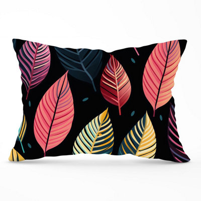 Warren Reed Designer Colourful Leaves Pattern Cushions 33Cm X 48Cm from B&Q