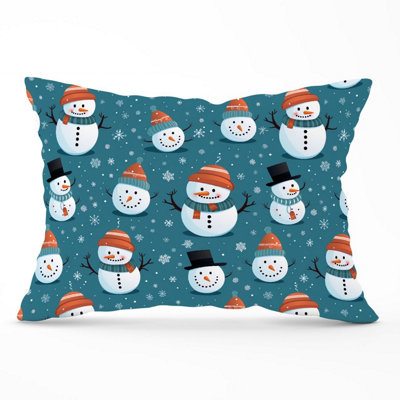 B&Q -  Jolly Christmas Snowmen Cushions 33Cm X 48Cm