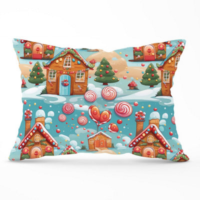 Warren Reed Designer Christmas Gingerbread House Cushions 33Cm X 48Cm from B&Q