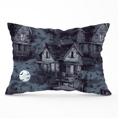 Warren Reed Designer Spooky Shadowy Haunted House Cushions 33Cm X 48Cm from B&Q