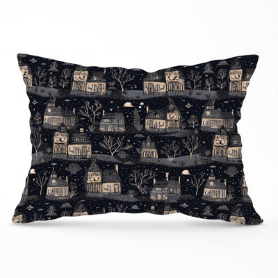 Warren Reed Designer Spooky Haunted Houses Cushions 33Cm X 48Cm from B&Q