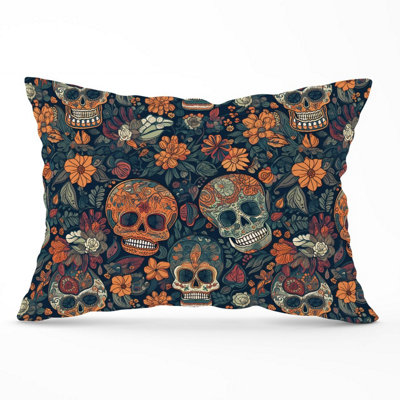 B&Q -  Dia De Los Muertos Skulls Cushions 33Cm X 48Cm