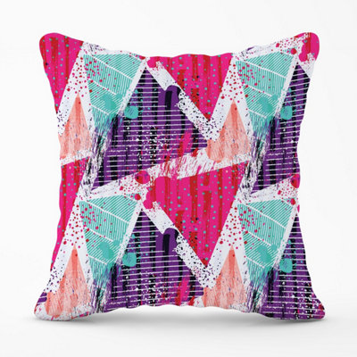 Warren Reed Designer Shabby Geometric Pattern Outdoor Cushion 45Cm X 45Cm from B&Q