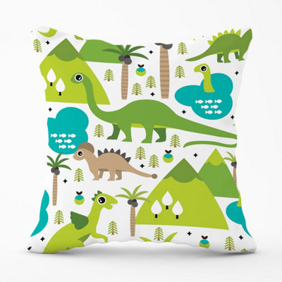 Warren Reed Designer Baby Dinosaur Print Outdoor Cushion 45Cm X 45Cm from B&Q