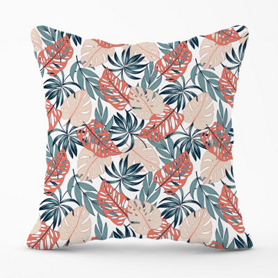 B&Q -  Tropical Leaf Pattern Outdoor Cushion 45Cm X 45Cm