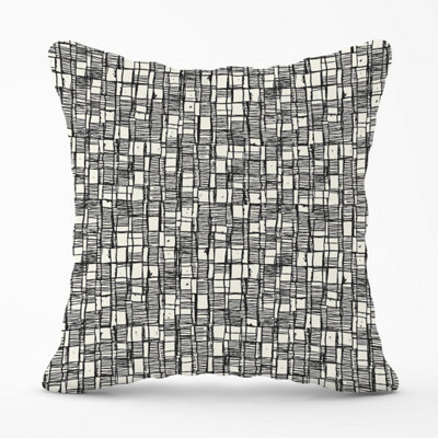 Warren Reed Designer Irregular Sketched Block Textured Outdoor Cushion 45Cm X 45Cm from B&Q