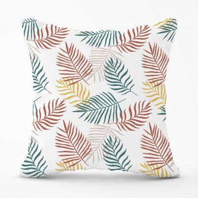 Warren Reed Designer Palm Branches In Natural Colors Outdoor Cushion 45Cm X 45Cm from B&Q