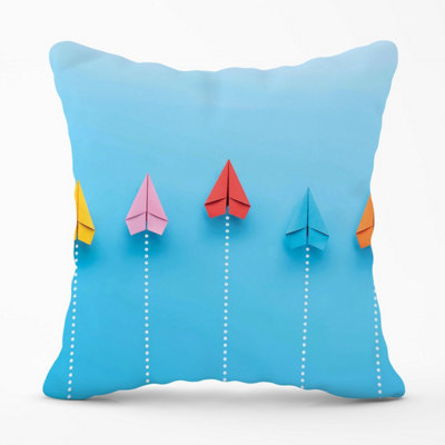 Warren Reed Designer Paper Aeroplanes Outdoor Cushion 45Cm X 45Cm from B&Q
