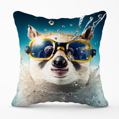 Warren Reed Designer Dormouse Splashart Outdoor Cushion 45Cm X 45Cm from B&Q