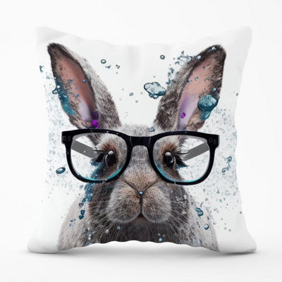 Warren Reed Designer Rabbit Splashart Outdoor Cushion 45Cm X 45Cm from B&Q