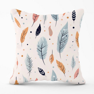 Warren Reed Designer Pastel Feather Pattern Outdoor Cushion 45Cm X 45Cm from B&Q