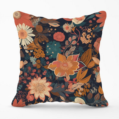 Warren Reed Designer Boho Chic Flower Outdoor Cushion 45Cm X 45Cm from B&Q