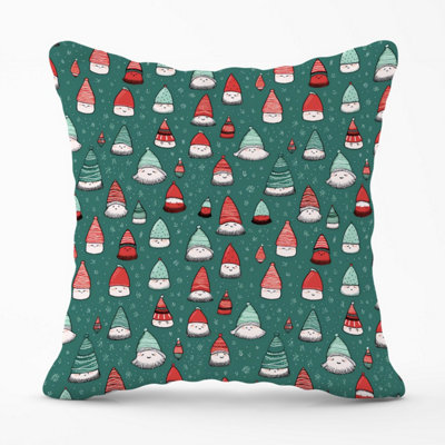 Warren Reed Designer Hand Drawn Joyful Santa Hats Outdoor Cushion 45Cm X 45Cm from B&Q