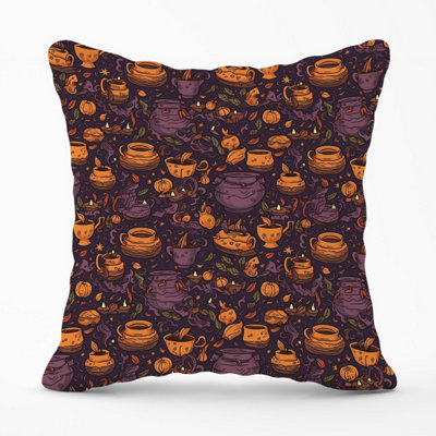 Warren Reed Designer Wicked Witches Bubbling Cauldrons Outdoor Cushion 45Cm X 45Cm from B&Q