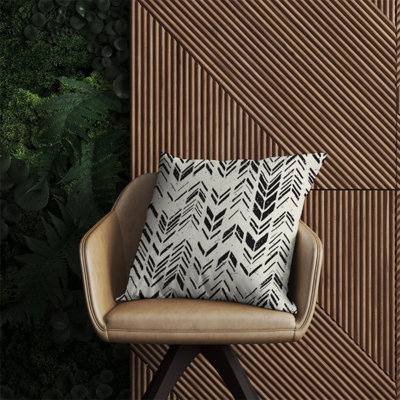Warren Reed Designer Hand Drawn Chevron Pattern Outdoor Cushion 60Cm X 60Cm