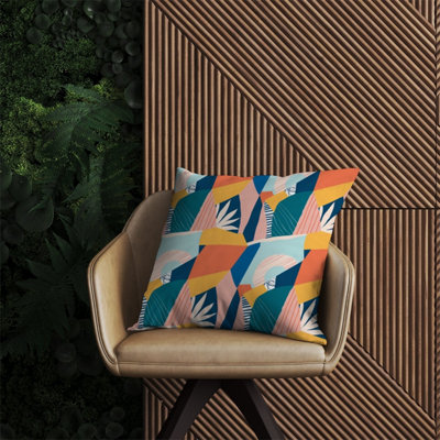 B&Q -  Modern Floral Pattern Outdoor Cushion 60Cm X 60Cm