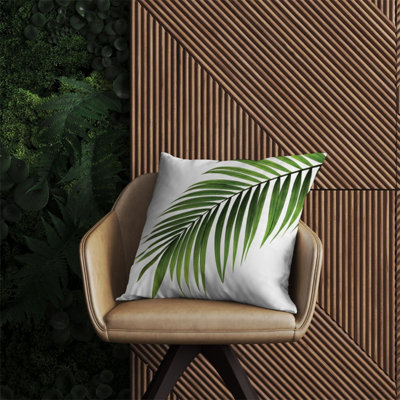 Warren Reed Designer Single Palm Leaf Outdoor Cushion 60Cm X 60Cm from B&Q