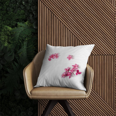 Warren Reed Designer Pink Frangipani Flowers Outdoor Cushion 60Cm X 60Cm from B&Q