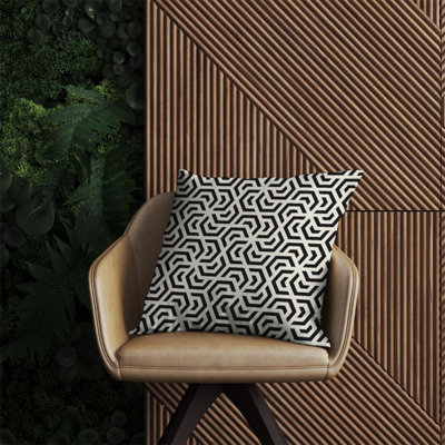 Warren Reed Designer Hexagonal Geometric Pattern Outdoor Cushion 60Cm X 60Cm from B&Q