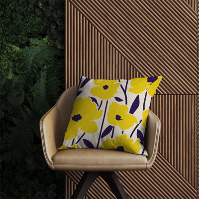 Warren Reed Designer Vintage Tropical Flowers Outdoor Cushion 60Cm X 60Cm from B&Q