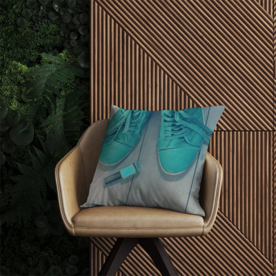 Warren Reed Designer Lipstick Shoes Outdoor Cushion 60Cm X 60Cm from B&Q