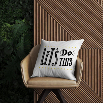 Warren Reed Designer Let's Do This Outdoor Cushion 60Cm X 60Cm from B&Q