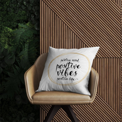 Warren Reed Designer Positive MindVibesLife Outdoor Cushion 60Cm X 60Cm from B&Q