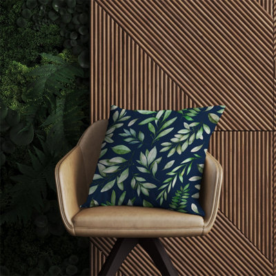 B&Q -  Watercolor Leaves Outdoor Cushion 60Cm X 60Cm