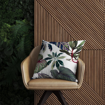 Warren Reed Designer Watercolor Tropical Leaf Outdoor Cushion 60Cm X 60Cm from B&Q