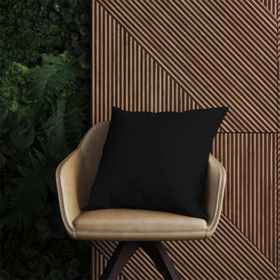 Warren Reed Designer Midnight Black Outdoor Cushion 60Cm X 60Cm from B&Q