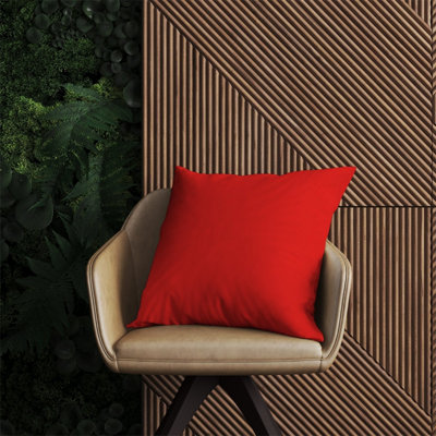 Warren Reed Designer Fire Engine Red Outdoor Cushion 60Cm X 60Cm from B&Q