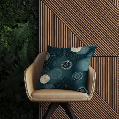 Warren Reed Designer Blue Moon And Sun Outdoor Cushion 60Cm X 60Cm from B&Q