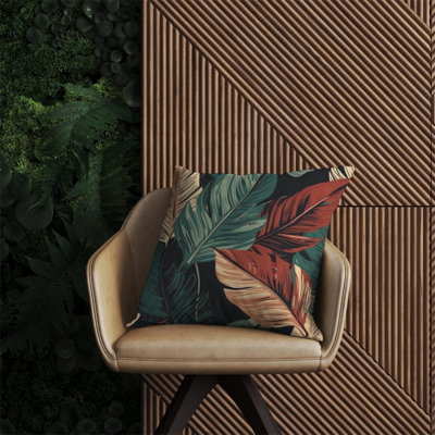 Warren Reed Designer Autumn Colour Leaves Outdoor Cushion 60Cm X 60Cm from B&Q