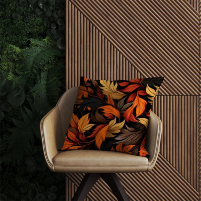 Warren Reed Designer Autumn Leaves Design Outdoor Cushion 60Cm X 60Cm from B&Q